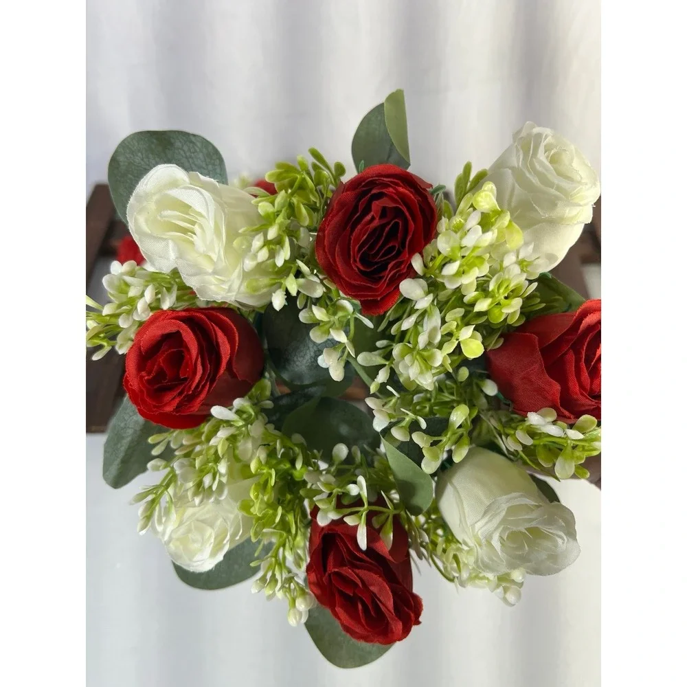 NUPTIO Flower Wreath for Table Centerpieces:‎ 8.5 Inch Small